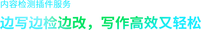 边写边检边改，写作高效又轻松。